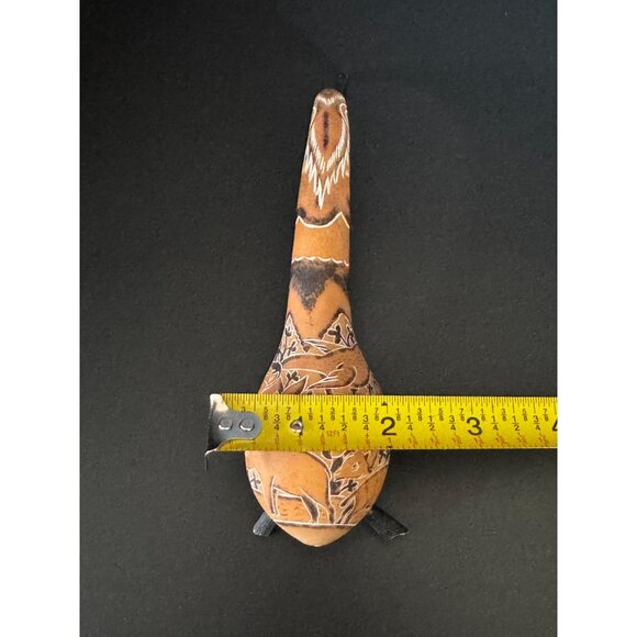 Hand-Carved Gourd Bird Figurine With Intricate Designs - Picture 12 of 14